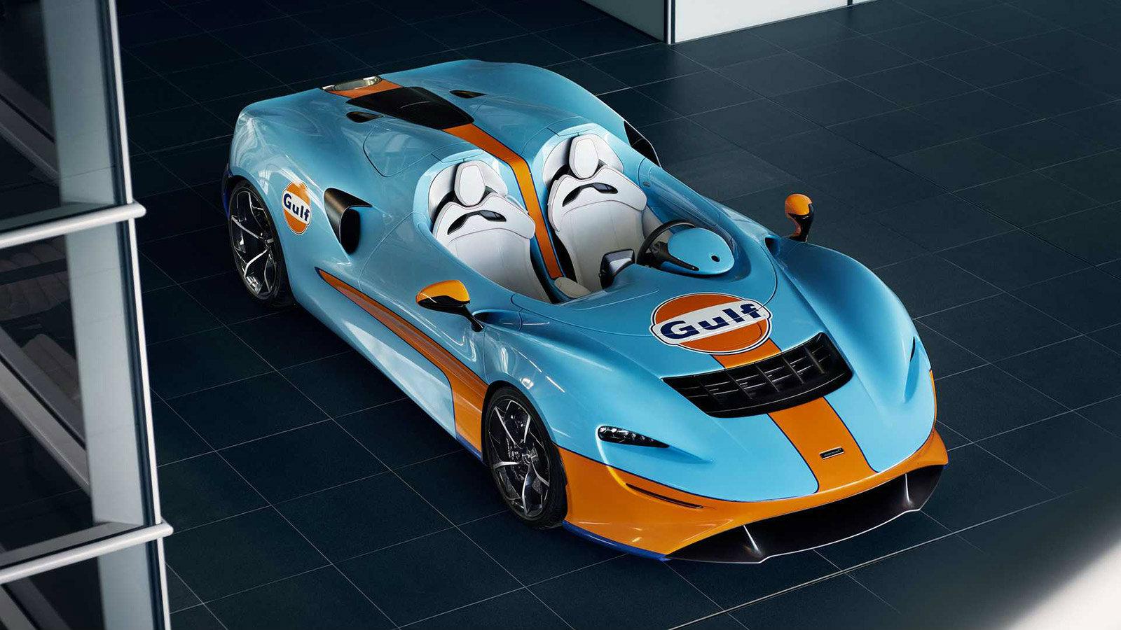 Η McLaren Elva Gulf Theme αναπτύχθηκε από το τμήμα MSO της McLaren. 